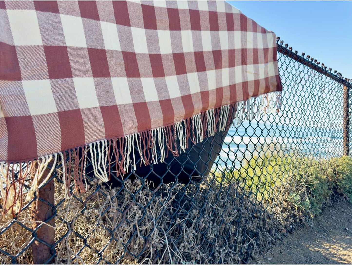 Waterproof 2 Layers Faux Picnic Blanket