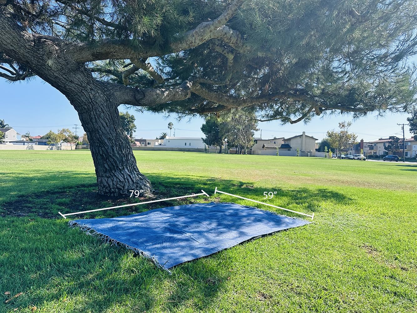 Waterproof 2 Layers Faux Picnic Blanket