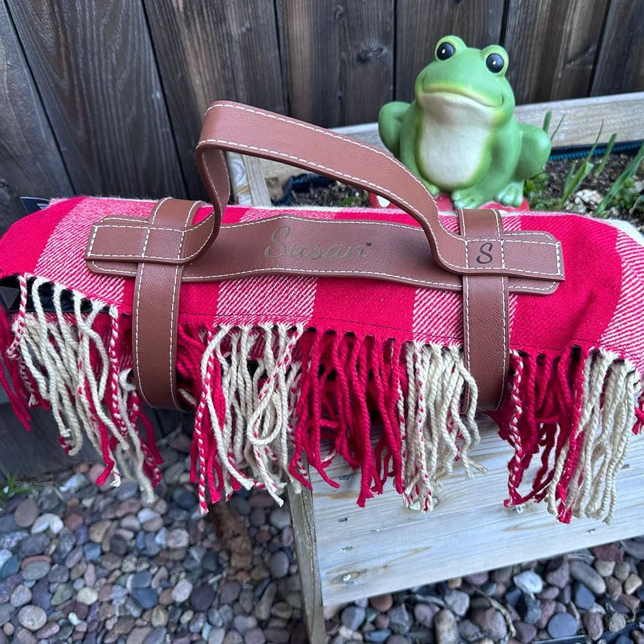 Waterproof 2 Layers Faux Picnic Blanket