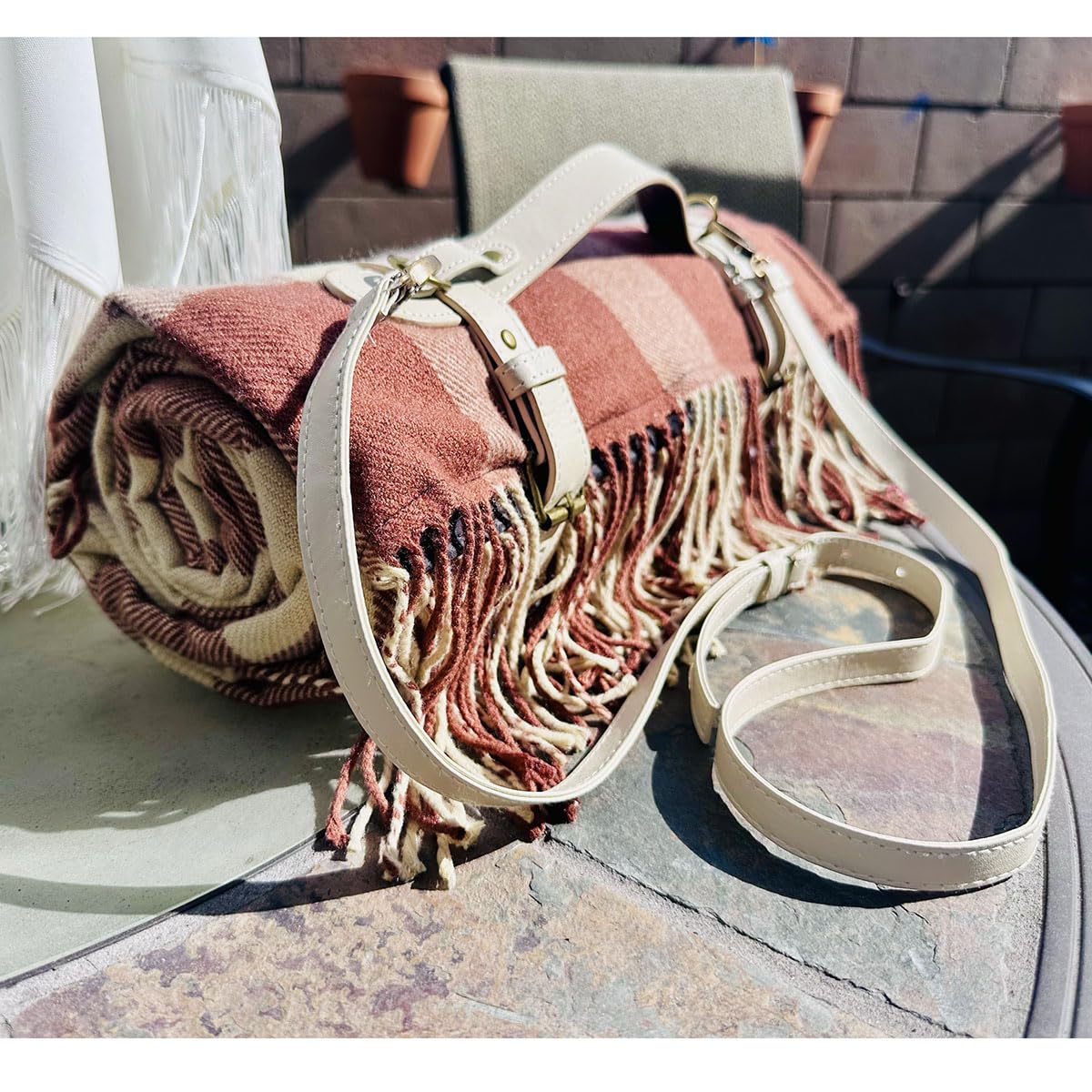 Waterproof 2 Layers Faux Picnic Blanket